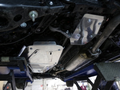 Защиты комплект алюминий 4 мм картер и кпп, бак, задний дифференциал ТСС для Toyota RAV4 2013-2019