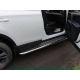 Пороги с площадкой алюминиевый лист 60 мм ТСС для Toyota RAV4 2015-2019