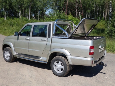 Защита кузова пикапа 76 мм ТСС для УАЗ Патриот Пикап 2015-2021