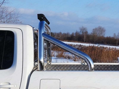 Защита кузова и заднего стекла со светодиодной фарой 76 мм ТСС для Volkswagen Amarok 2016-2021