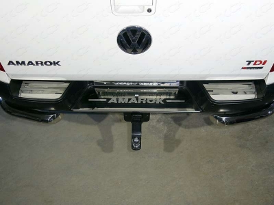 Накладка на задний бампер зеркальный лист надпись Amarok для Volkswagen Amarok № VWAMAR17-49