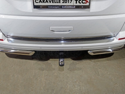 Накладка на задний бампер зеркальный лист для Volkswagen Caravelle T6 № VWCARAV17-01