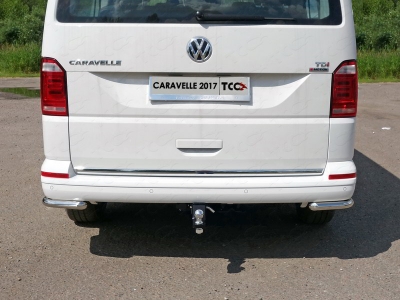 Защита задняя уголки 42 мм ТСС для Volkswagen Caravelle T6 2015-2021