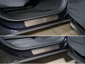 Накладки на пороги лист шлифованный 4 шт для Volkswagen Teramont № VWTER18-05