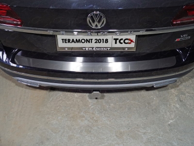 Накладка на задний бампер лист шлифованный для Volkswagen Teramont № VWTER18-13