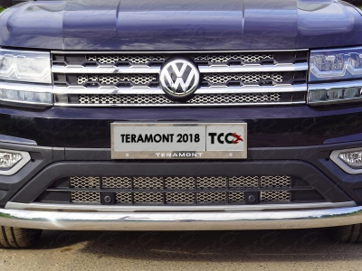 Накладка решетки радиатора нижняя с парктроником лист ТСС для Volkswagen Teramont 2018-2021