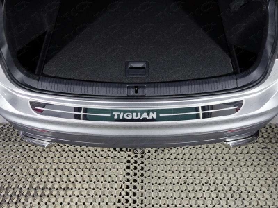 Накладка на задний бампер зеркальный лист логотип VW для Volkswagen Tiguan № VWTIG17-42