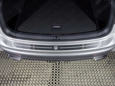 Накладка на задний бампер шлифованный лист логотип VW для Volkswagen Tiguan № VWTIG17-43