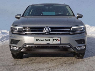 Накладка решётки радиатора верхняя для Offroad 16 мм ТСС для Volkswagen Tiguan 2016-2021