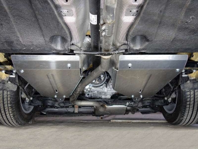 Защита бака ТСС алюминий 4 мм комплект 2 шт для Volkswagen Tiguan 2016-2021