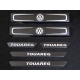 Накладки на пороги внутренние и внешние зеркальные надпись ТСС для Volkswagen Touareg R-Line 2014-2017