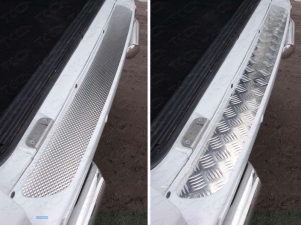 Накладка на задний бампер декоративный лист 1.2 мм для УАЗ Патриот № UAZPATR2015-16