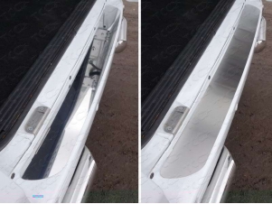 Накладка на задний бампер зеркальный лист 1 мм для УАЗ Патриот № UAZPATR2015-14