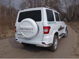 Защита задняя двойные уголки 76-42 мм для УАЗ Патриот № UAZPATR2015-11