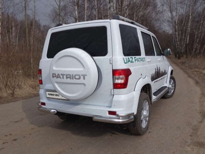 Защита задняя двойные уголки 76-42 мм ТСС для УАЗ Патриот 2015-2021