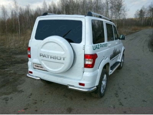 Защита задняя уголки 76 мм для УАЗ Патриот № UAZPATR2015-12