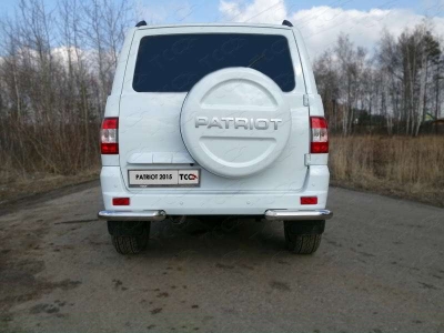 Защита задняя уголки 76 мм ТСС для УАЗ Патриот 2015-2021