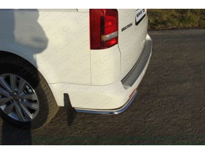 Защита заднего бампера уголки 42 мм ТСС для Volkswagen Multivan/Caravelle 2009-2015