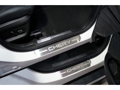 Накладки на пороги лист шлифованный надпись Chery 4 шт для Cheryexeed TXL № CHEREXETXL20-04