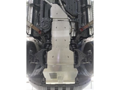 Защита картера, КПП и РК (алюминий 4 мм) для Toyota Land Cruiser Prado 250 2023-н.в. (V - 2.8d) (4 части)