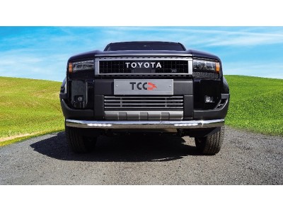 Защита передняя нижняя (овальная с ДХО) 75х42 мм для Toyota Land Cruiser 250 Prado 2024-н.в. №TOYLC25024-13