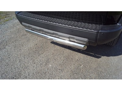Защита задняя (центральная) 75х42 мм для Toyota Land Cruiser 250 Prado 2024-н.в. №TOYLC25024-14