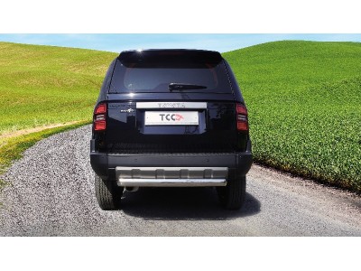 Защита задняя (центральная) 75х42 мм для Toyota Land Cruiser 250 Prado 2024-н.в.