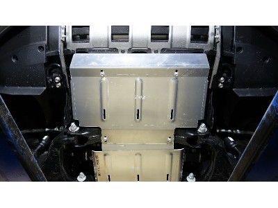Защита радиаторов (алюминий) 4мм для Toyota Land Cruiser 250 Prado 2.7 (бензин) 2024-н.в. №ZKTCC00707