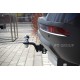 Фаркоп с нержавеющей накладкой для Kia Carnival 2020-н.в. съемное крепление шара под американский квадрат
