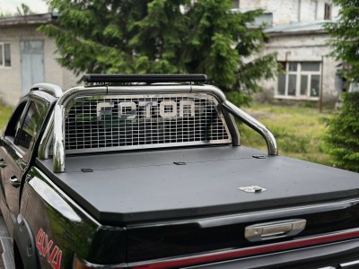 Защита кузова и заднего стекла (для крышки) 76,1 мм со светодиодной фарой для Foton Tunland V7 2.0 Diesel АКПП 4WD 2024-н.в.