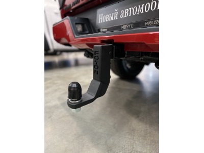 Фаркоп (Black, шар E нерж., надпись Foton) для Foton Tunland V7 2.0 Diesel АКПП 4WD 2024-н.в. №TCU00463N-B02