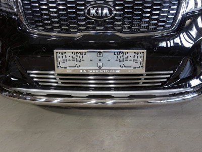 Накладка решетки радиатора 16 мм для Kia Sorento Prime № KIASORPR18-11