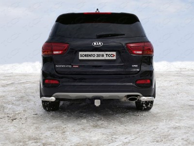 Защита задняя уголки 60 мм для Kia Sorento Prime № KIASORPR18-29