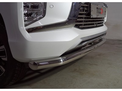 Защита передняя нижняя 76,1 мм ТСС для Mitsubishi Pajero Sport III Рестайлинг 2019 – н.в. 