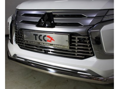 Решетка радиатора 16 мм  для Mitsubishi Pajero Sport III Рестайлинг 2019 – н.в. MITPASPOR21-25