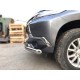 Защита переднего бампера d-76+60 с доп.накладками для Mitsubishi Pajero Sport 2016-2020