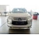Защита переднего бампера двойная d-76+60 для Mitsubishi Pajero Sport 2021 – н.в.