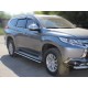 Обвод штатного порога d-43 для Mitsubishi Pajero Sport 2021 – н.в.