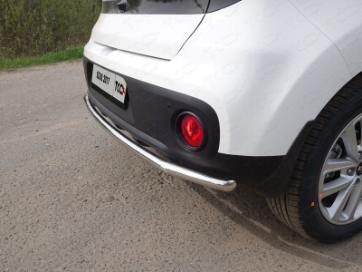 Защита заднего бампера 42 мм ТСС для Kia Soul 2016-2021
