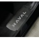 Накладки на пластиковые пороги (лист шлифованный надпись Haval) 4шт для Haval F7X (2.0L 4WD) 2025-н.в.
