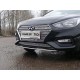 Защита переднего бампера 25 мм ТСС для Hyundai Solaris 2018-2020