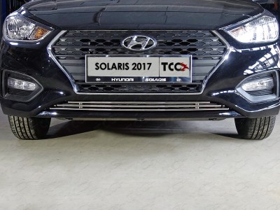 Накладка решётки радиатора нижняя 12 мм для Hyundai Solaris № HYUNSOL17-04
