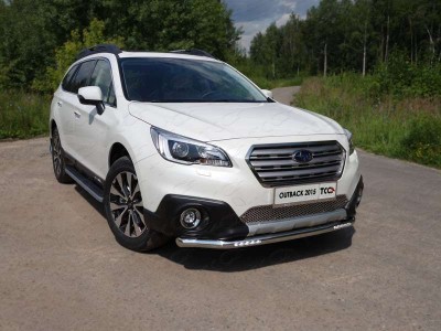 Защита переднего бампера с ДХО 60 мм для Subaru Outback № SUBOUT15-03