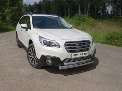 Защита передняя овальная 75х42 мм для Subaru Outback № SUBOUT15-04