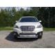 Защита передняя овальная 75х42 мм ТСС для Subaru Outback 2015-2021