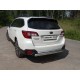 Защита заднего бампера овальная 75х42 мм ТСС для Subaru Outback 2015-2021