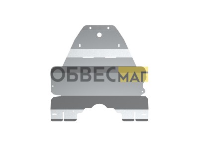 Защита картера (с креп.) для SUBARU Legacy, Outback (2010-н.в.) 2.0/2.5 бен. АТ/МТ (алюминий, 3 мм) / Субару Легаси
