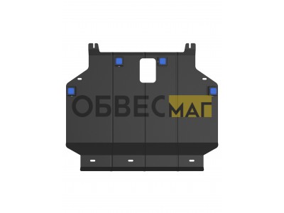 Защита картера и коробки передач для WEY 07 (23-) 1,5 гибрид AT 4WD / Вей