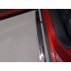 Пороги труба овальная с накладками 75х42 мм ТСС для Mazda CX-9 2017-2021