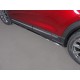 Пороги труба овальная с накладками 75х42 мм ТСС для Mazda CX-9 2017-2021